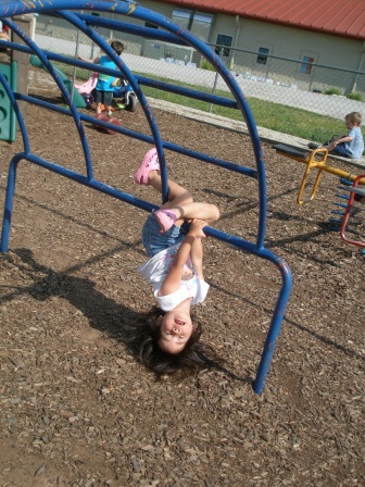 Karis enjoying the playground